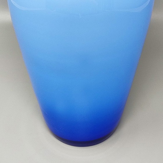 Image 1 of 1960s Astonishing Blue Jackated Vase in Murano Glass. Made in Italy
