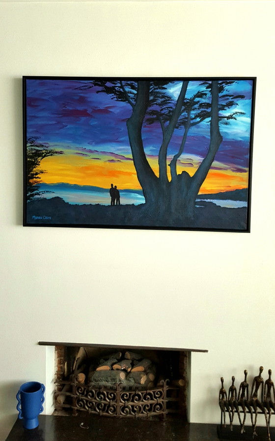 Manou Claire - Tramonto romantico – Dipinti e disegni, Wood, Canvas (photo 2 of 9)