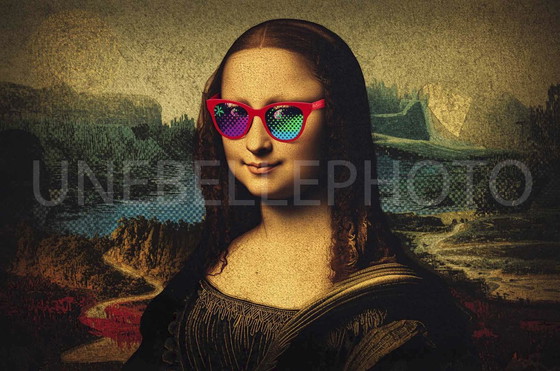 Image 1 of Photo imprimée sur plexiglass / La Joconde / Leonard De Vinci / Edition limitée / pop art