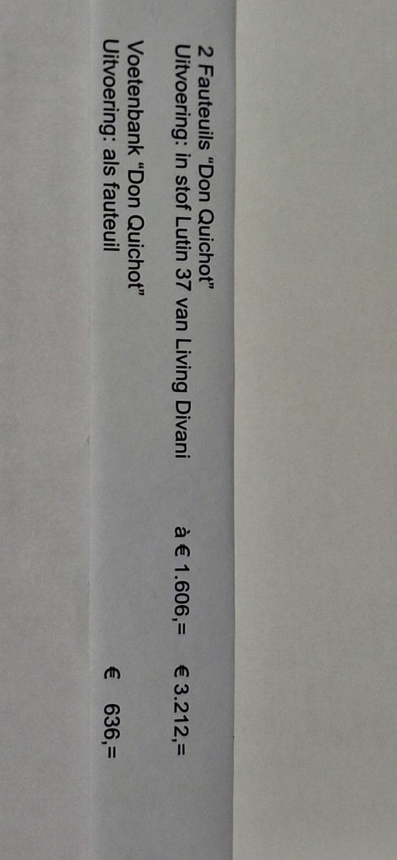 Image 1 of 2 poltrone e sgabello Don Quichott di Label