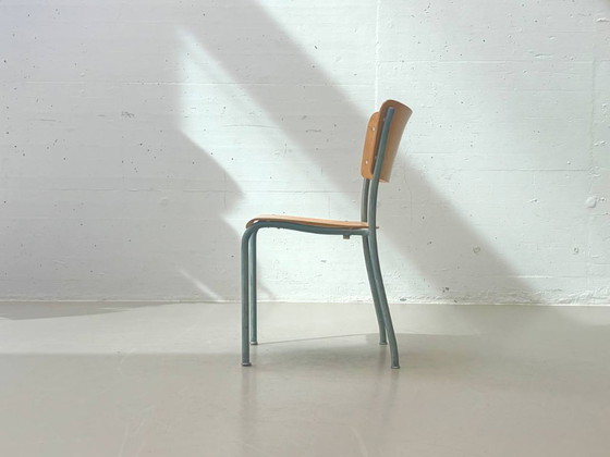 Image 1 of Set aus 6 Formschöne Stapelstühle von Stella, Schweiz, 1950er Jahre