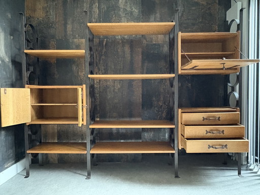 Brutalist Roomdivider/Wall cupboard by Bram Sprij