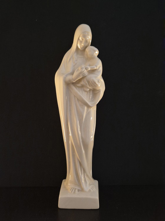 Image 1 of Art deco Madonna B S J Venlo made in Holland plateel porcelain