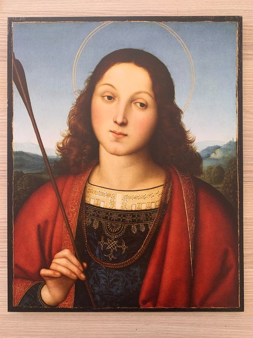 Raphael Sanzio "San Sebastiano" – Stampa artistica di qualità museale su pannello rigido (45x36 cm)