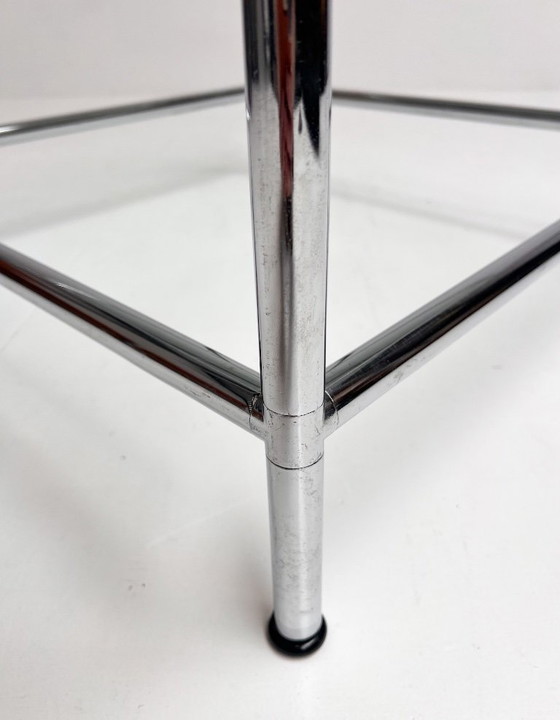 Tavolino da caffè quadrato in vetro, 71 x 71 cm, anni '90 – Tavolini da caffè, Metal (photo 8 of 13)