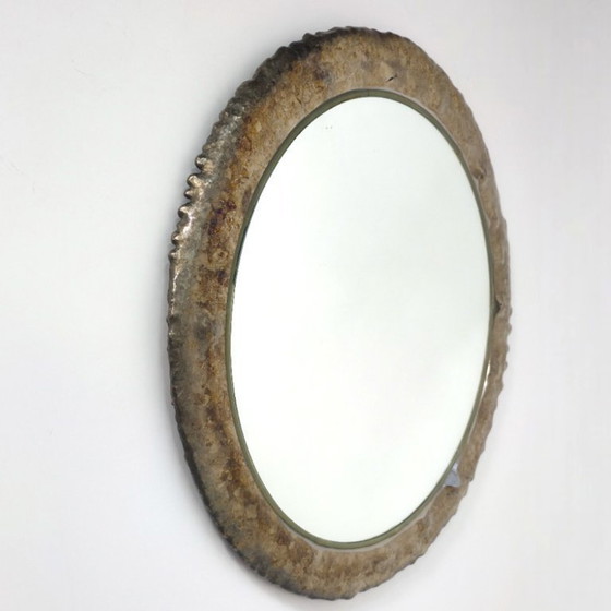 Image 1 of Magnificent mirrors space age, brutalist enamel bronzes