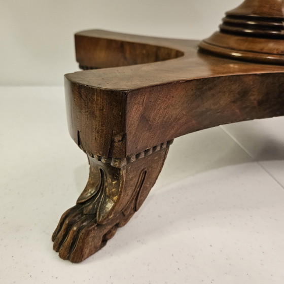 Table de jeu/console de style Régence ancienne en acajou - XIXe siècle – Tables d'appoint, Wood (photo 6 of 8)