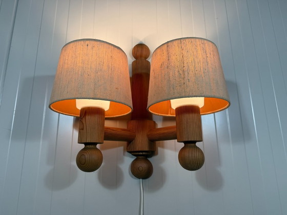 Image 1 of Uno Kristiansson wall lamp Pinus for Luxus Sweden 1970s
