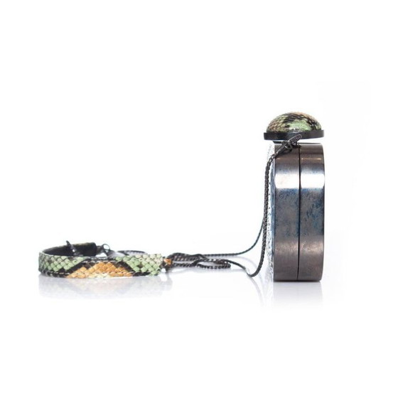 Image 1 of Maison Du Posh, mehrfarbige Python-Clutch