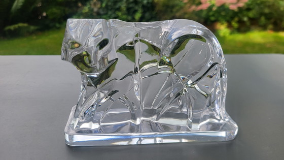 Art-déco-Panther Georges Chevalier aus Kristallglas, Baccarat-Manufaktur – Dekorative Objekte, Crystal (photo 7 of 7)