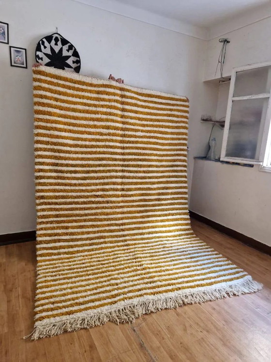 Tappeto marocchino tessuto a mano - design a livello marrone scuro - lana - 303 x 202 cm – Tappeti, Wool (photo 3 of 8)