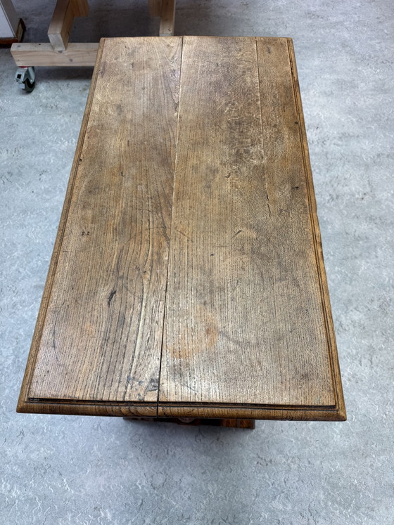 Consolle / tavolino in legno massello antico con ferro battuto – ca. 1900 – Console, Wood, Iron (photo 2 of 15)