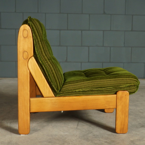 Image 1 of Fauteuil Vintage - Velours Vert - 1970