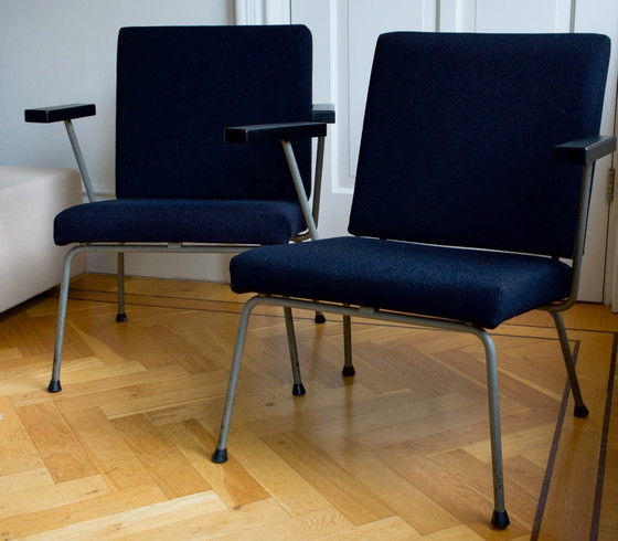 2x Gispen 1401 Fauteuil | Wim Rietveld | 1954 – Wool (photo 3 of 5)