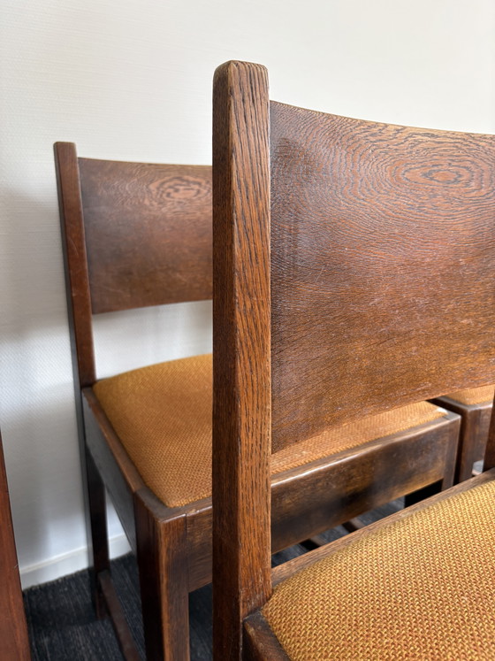 Image 1 of Art-Deco-/Amsterdamer Schule-Set mit 4 Stühlen