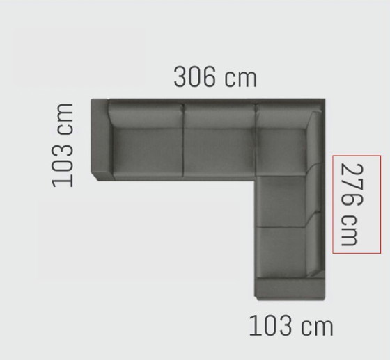 Image 1 of Hoekbank vergrijsd groen velours UrbanSofa