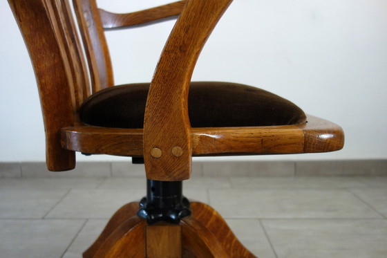 Image 1 of Poltrona in rovere americano, inizio XX secolo