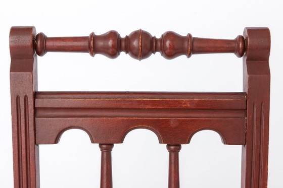 Sedia vintage belga tornita | Sedia in legno anni '40 con nuova seduta in rattan – Sedie da pranzo, Wood (photo 4 of 11)