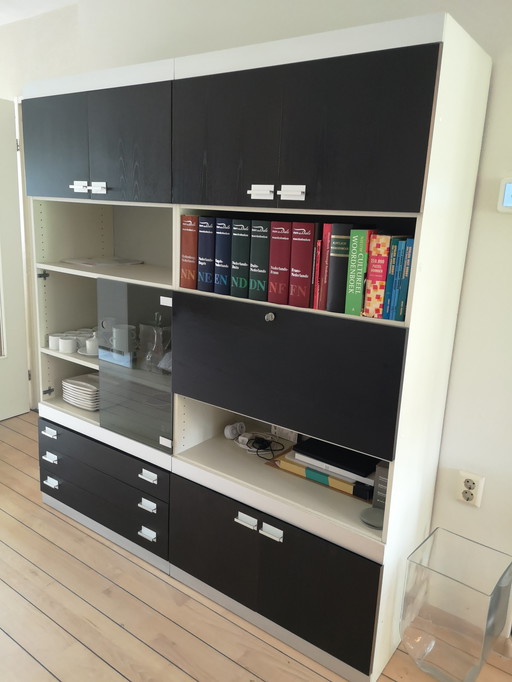 Cabinet Pastoe Cees Braakman noir et blanc 2 parties