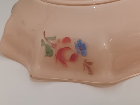 Paralume vintage rosa con fiori – Lampade a sospensione, Glass (photo 3 of 7)