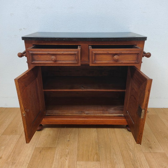 Image 1 of Credenza, cassettiera, comò e mobile da bagno vintage e antichi con piano in marmo.
