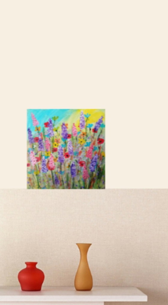 Image 1 of Petit tableau de fleurs sauvages