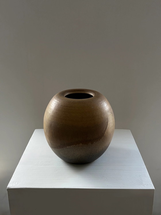 Vintage ronde keramische vaas – Vazen, Ceramic (photo 2 of 4)