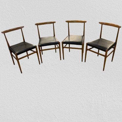 Image 1 of 6 Chaises de salle à manger Mid Century