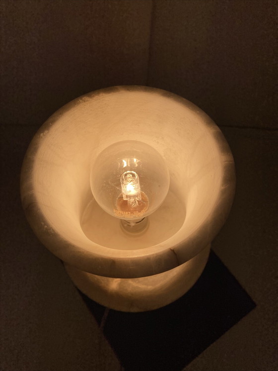 Image 1 of Vintage 70s Alabaster Table Lamp