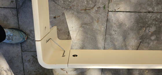 Vintage alert! Midcentury Space Age headboard with 70s Auping bed frame, Bedroom accessories, Metal, Wood (photo 25 of 48)