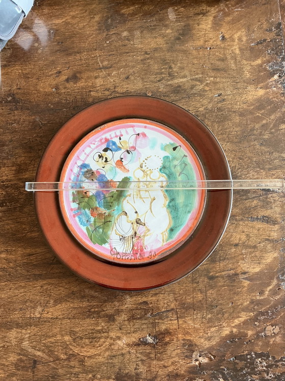 Piatto artistico in ceramica Gilbert Portanier 1980 – Oggetti decorativi (photo 2 of 5)