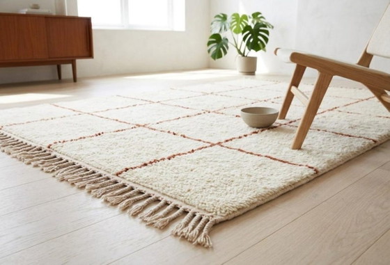 Alfombra bereber marroquí hecha a mano de 200 cm x 300 cm. – Cotton (photo 5 of 6)