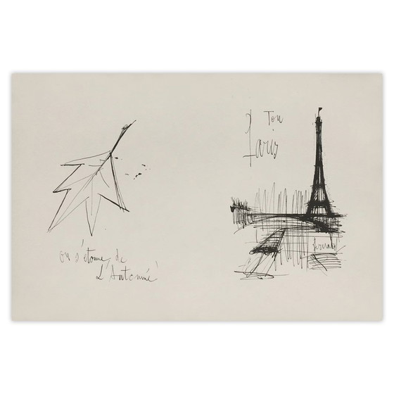 Lithographie de Bernard Buffet, Ton Paris 1961 – Lithographies et sérigraphies, Paper (photo 5 of 5)
