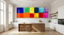 Peinture moderne aux couleurs néon – Édition de luxe exclusive | Verre acrylique | Dimensions : 250 × 85 cm
