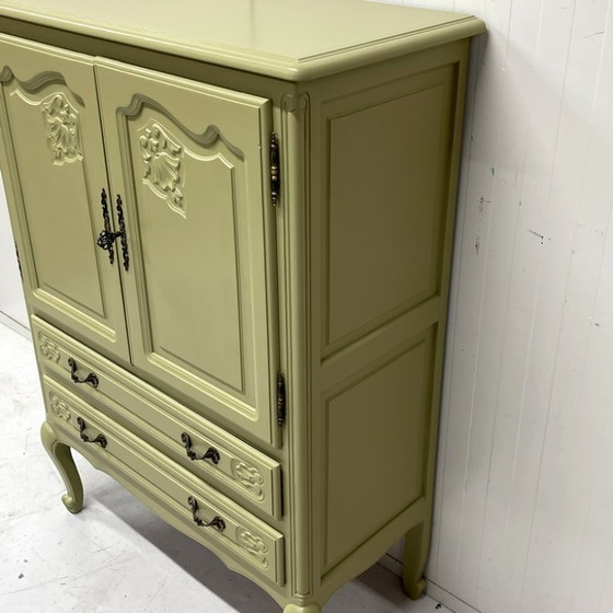 Mobile TV Queen Anne Restyle Verde Oliva Credenza Cassettiera – Credenze alte, Wood (photo 5 of 12)