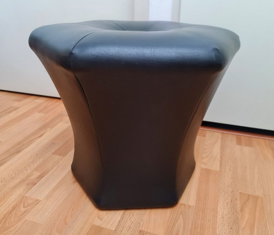 Vintage Space Age 'Mushroom' Poef Kruk Clemens Claessen Jaren 70 – Terwolde, Krukjes, Skai (photo 6 of 8)