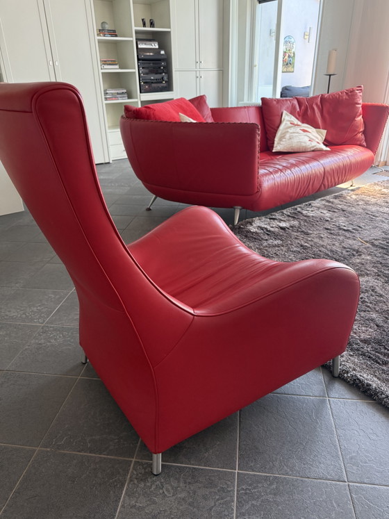 Image 1 of Poltrona di design in pelle de Sede DS-264 – Mathias Hoffmann – Rossa

