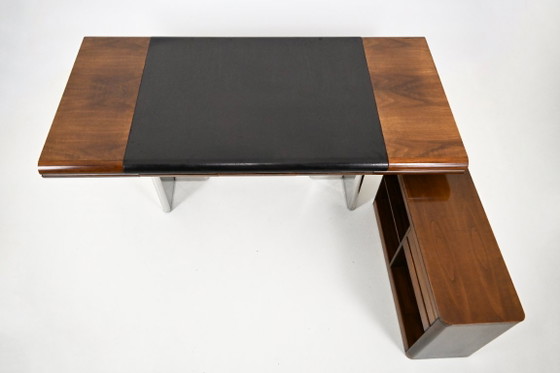 Italian Desk by Hans Von Klier for Skipper, 1970s – Leather, Wood (photo 9 of 15)