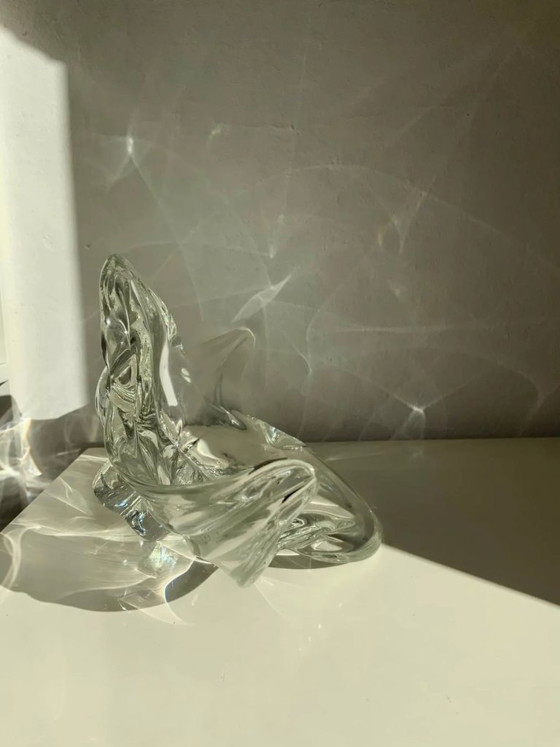 Image 1 of XXL-Skulpturschale aus Muranoglas – „Muschelelement“ – 2,3 kg – 1970er Jahre