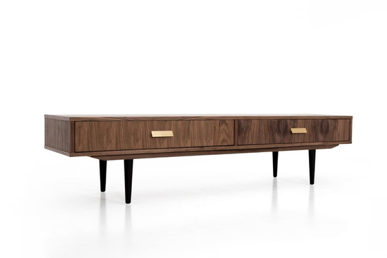 Image 1 of Walnut lowboard 2 drawers - L02