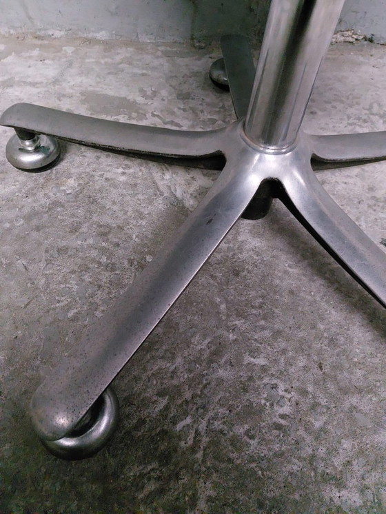 Image 1 of Swissform desk chair in chrome and black leather from sitag, 1970s