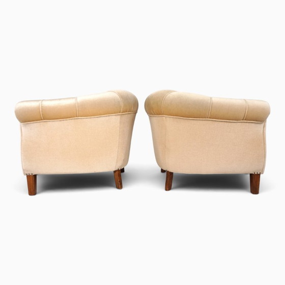 Een paar art-deco clubstoelen in champagnekleurig mohair, 1930 – Fauteuils, Textile (photo 14 of 20)