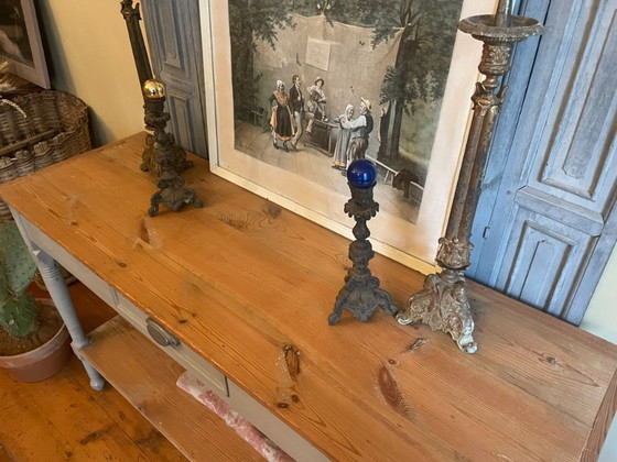 Image 1 of Beistelltisch Wandtisch doppelt Plateau Französisch