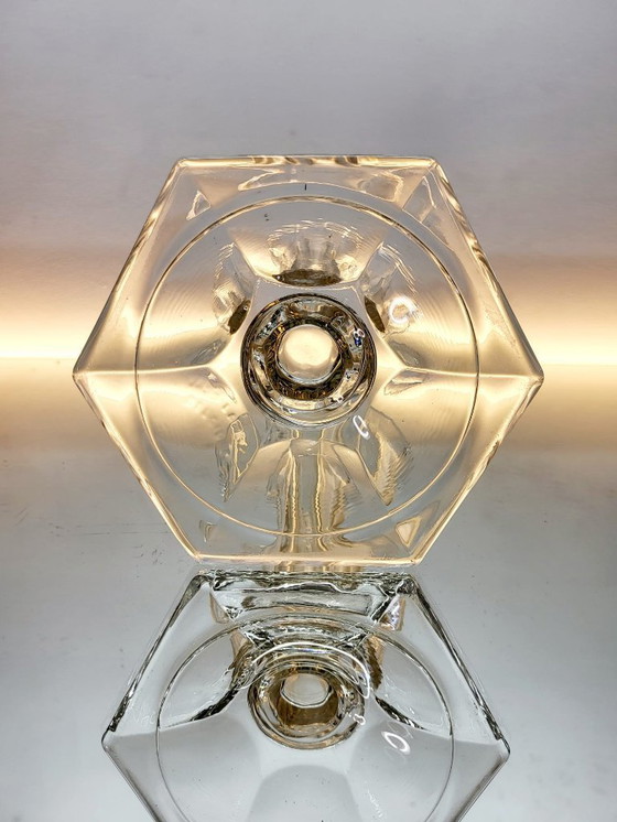 Image 1 of Val Saint Lambert Art deco Vase, Luxval Serie Modell Américain L, transparente Farbe, Belgien