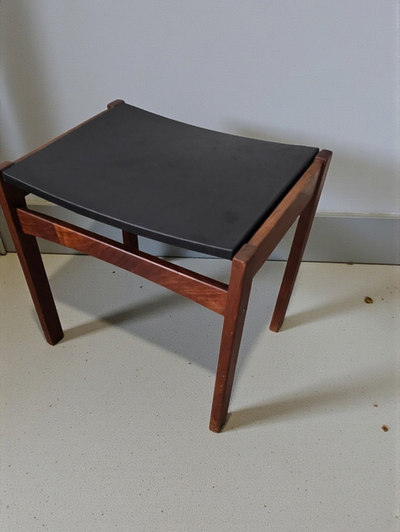 Image 1 of Vintage set of 2 Scandinavian design teak footstools, 1960s