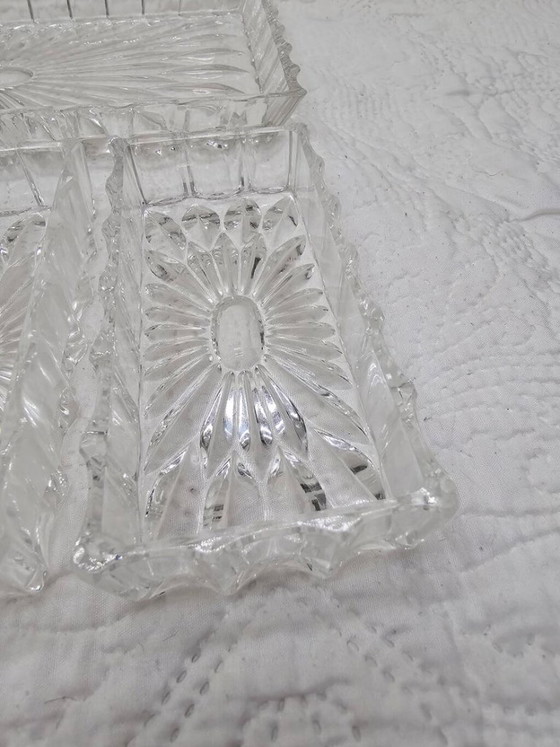 Plat Compartimenté Ancien en Cristal Art Déco – Art de la table, Crystal, Glass (photo 3 of 5)