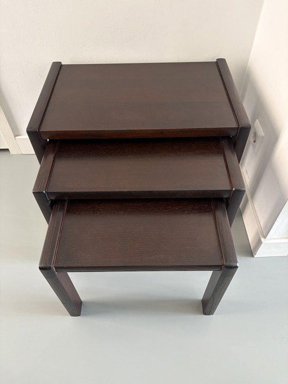 Image 1 of Vintage wengé houten nesting tables