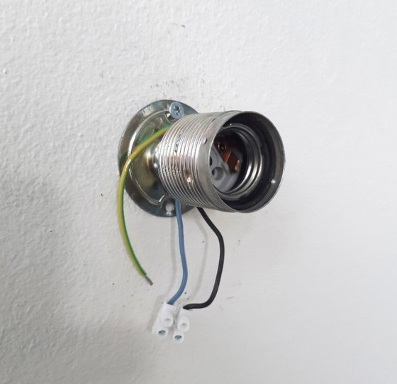 Image 1 of 1 van 2 Keramieken aardewerken vintage wandlampen in bruintinten, west germany fat lava stijl, keramische wandlamp, space age la