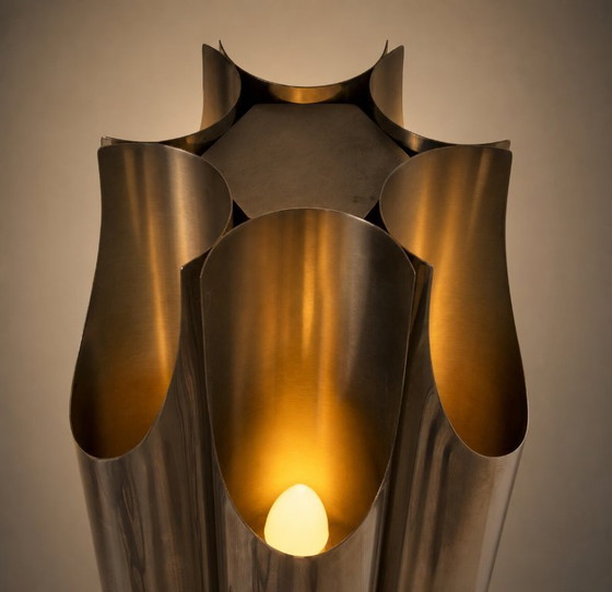 MAISON CHARLES, Orgue Table lamps, France, Circa 1970 – Metal, polished steel (photo 7 of 10)