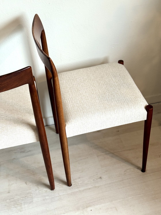 Image 1 of Set di 2 sedie da pranzo vintage Lübke – rivestite